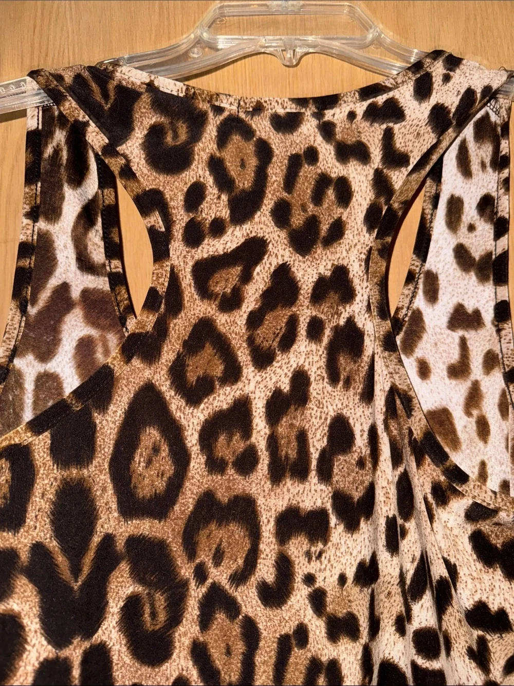 Leopard Print Racerback Tunic Tank - Picture 4 of 8